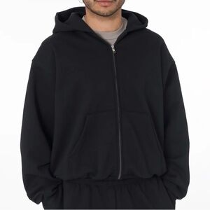 Los Angeles Apparel 10oz Black Zip Up Sweater